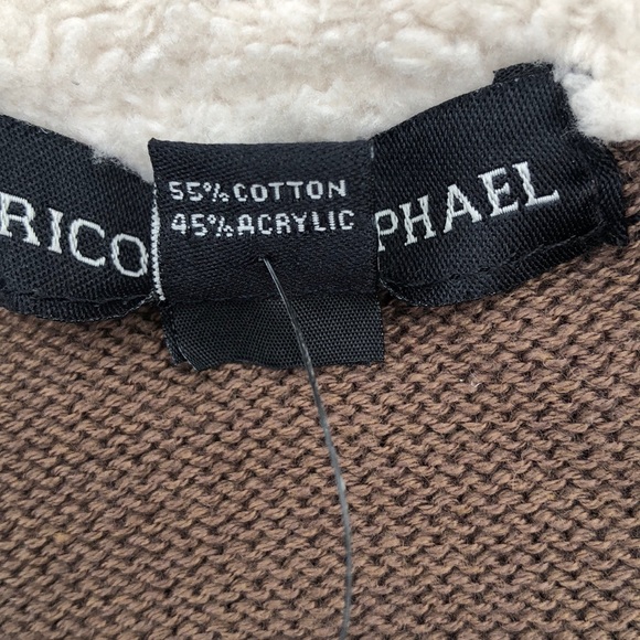 Tricots St. Raphael Pullover Soft Sherpa Collar Deadstock 1/4 Zip Sweater L - Picture 7 of 7